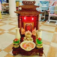 Ban thần tài mái chùa 41 đẹp Màu Óc Chó Ban thần tài mái chùa 41 đẹp Màu Óc Chó
